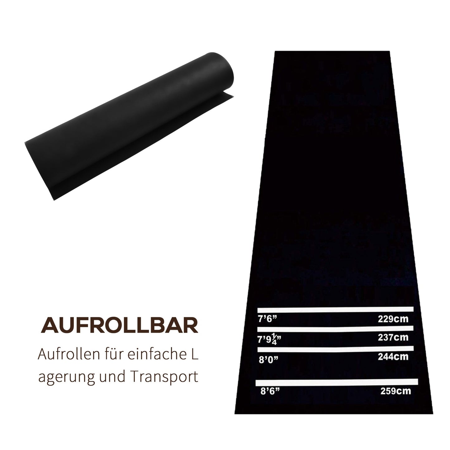 Dart mat, non-slip rubber mat for steel and soft darts