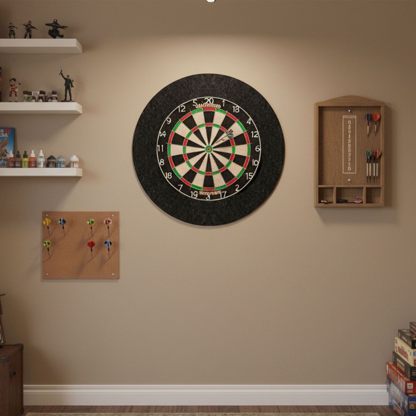 Dartboard Surround, 4-Piece Felt, Noise Reduction