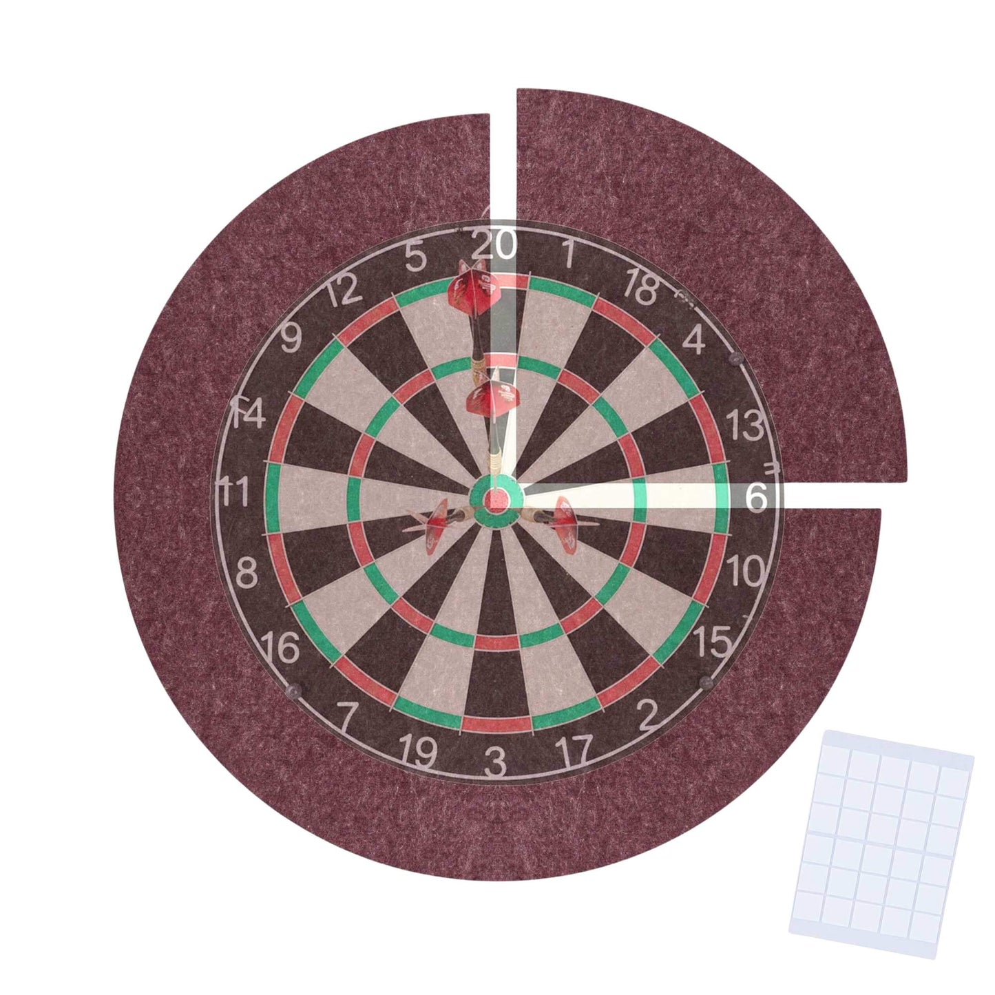 Dartboard Surround, 4-Piece Felt, Noise Reduction