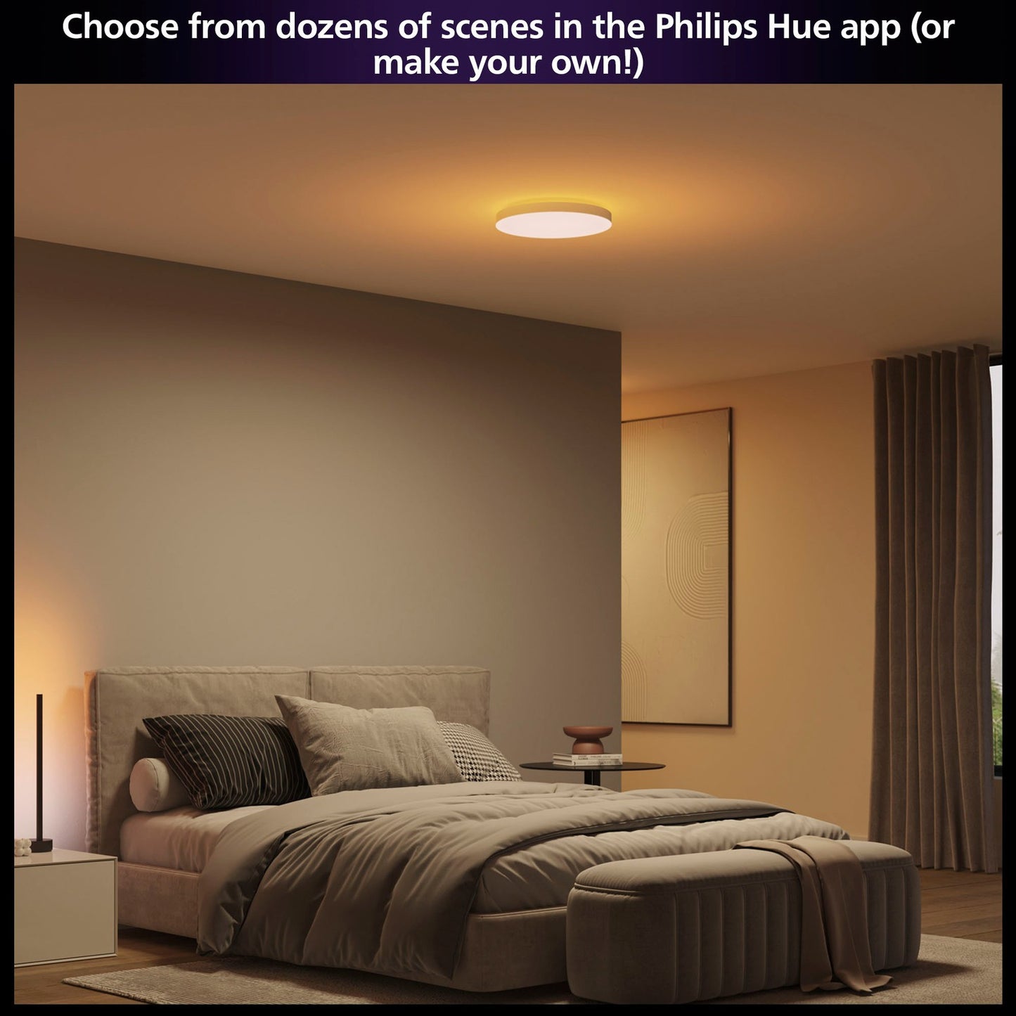 Datura small ceiling light Ø38.4 cm White and color ambiance 3300 lm