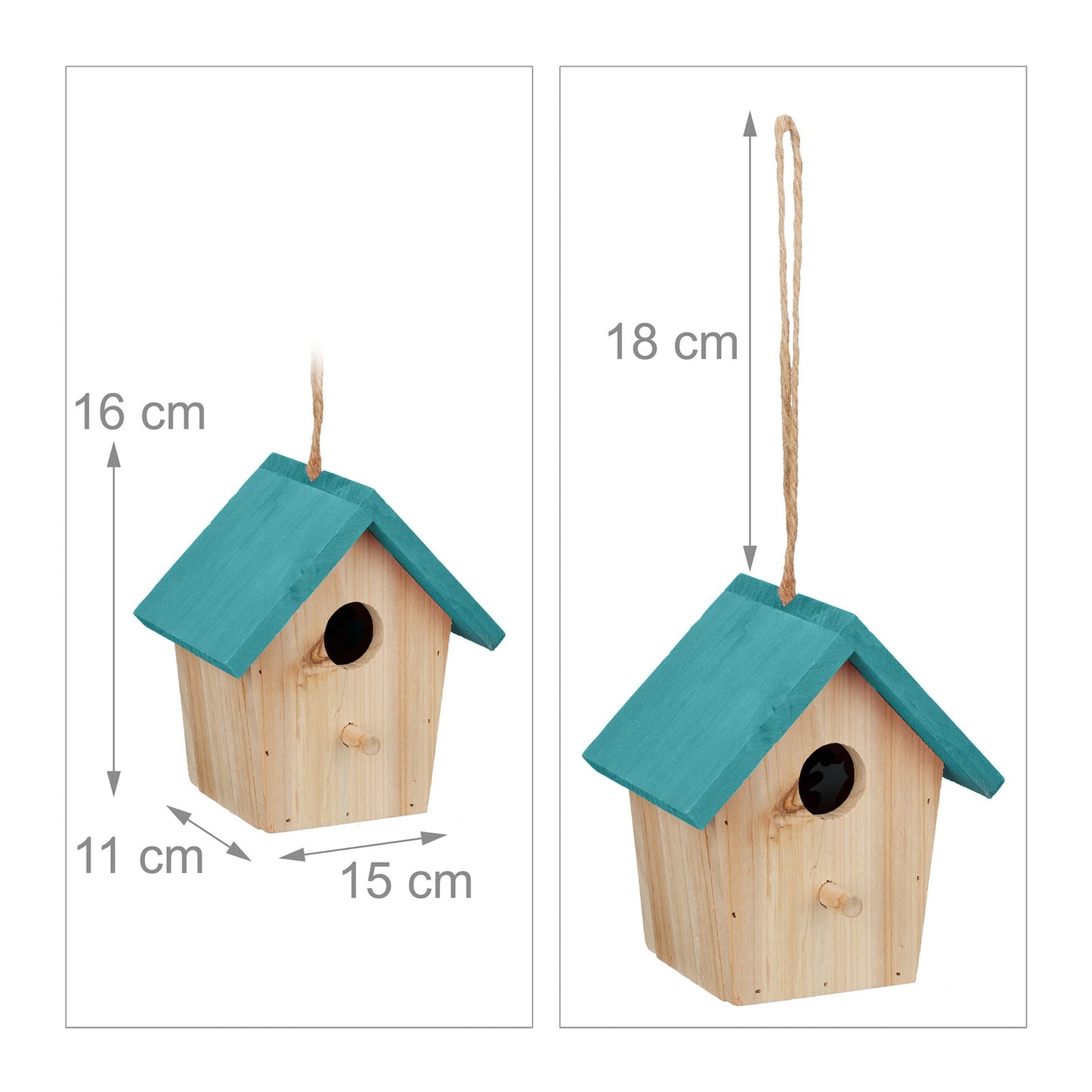 Deco Birdhouse Blue Roof