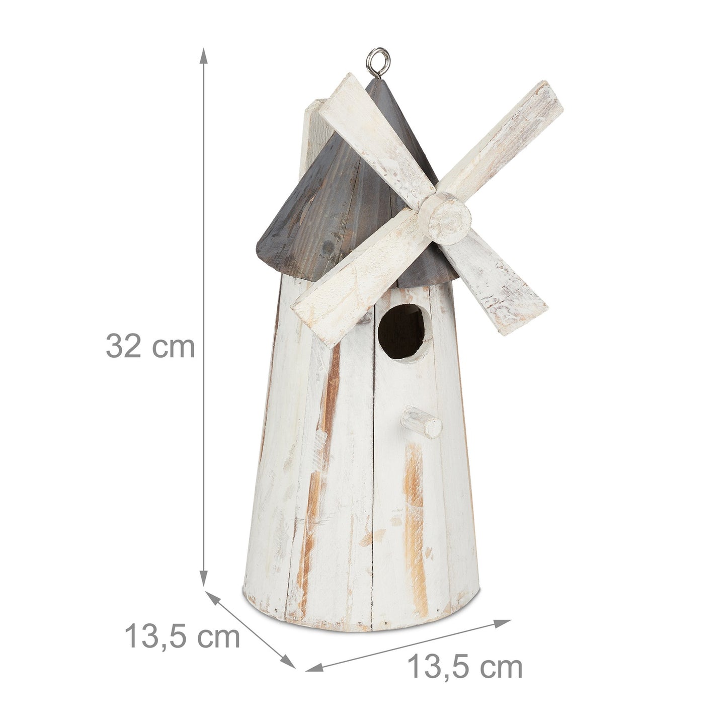 <p>Enhance your garden with a decorative birdhouse featuring a unique windmill design, offering both style and a resting place for small birds. Perfect for nature lovers and garden enthusiasts.</p>

<ul>
<li>Showcase a unique windmill design that adds cha