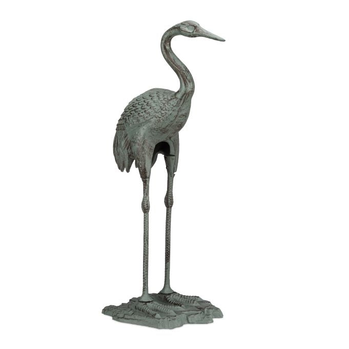 <p>Enhance your garden with a cast iron crane sculpture, offering elegance and durability for bird lovers and garden enthusiasts. This timeless piece adds sophistication to any outdoor space.</p>

<ul>
<li>Admire the elegant crane design that captivates n