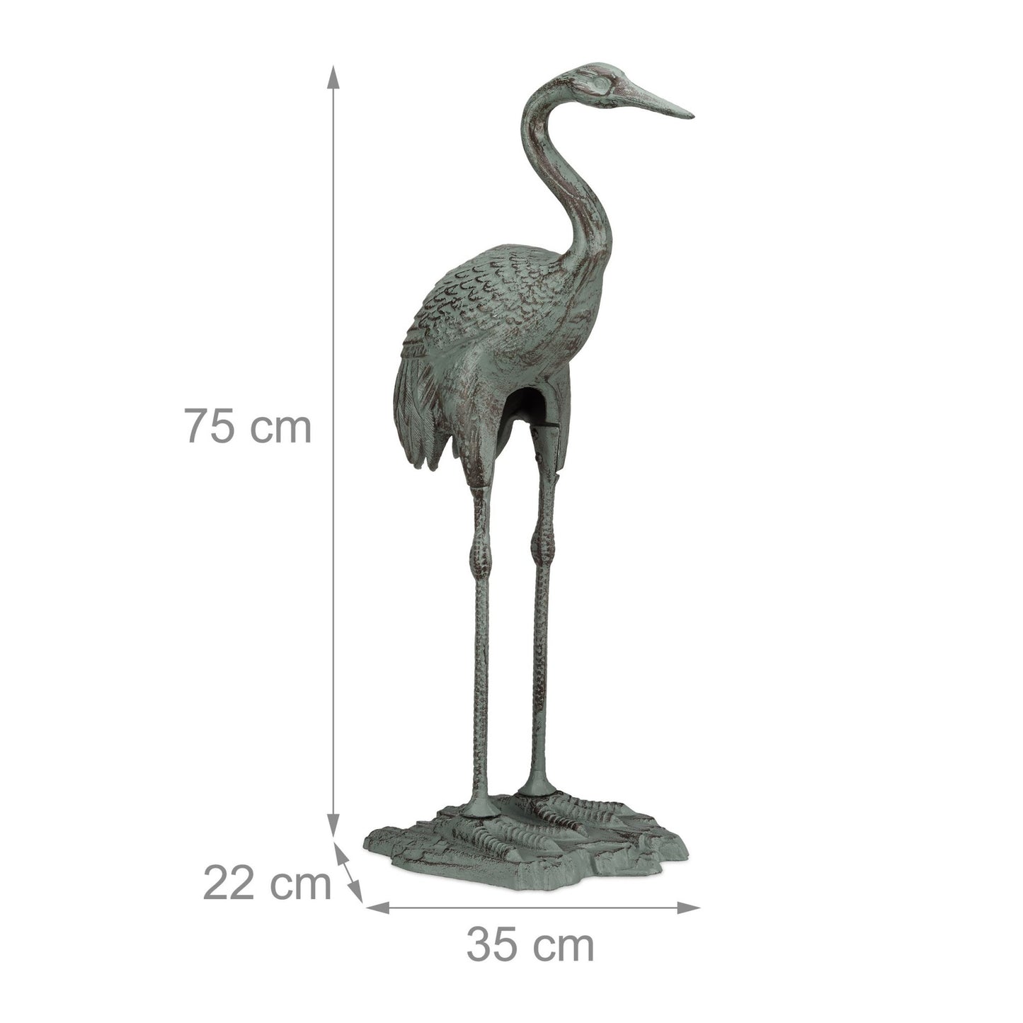 Decorative Cast Iron Crane Statue