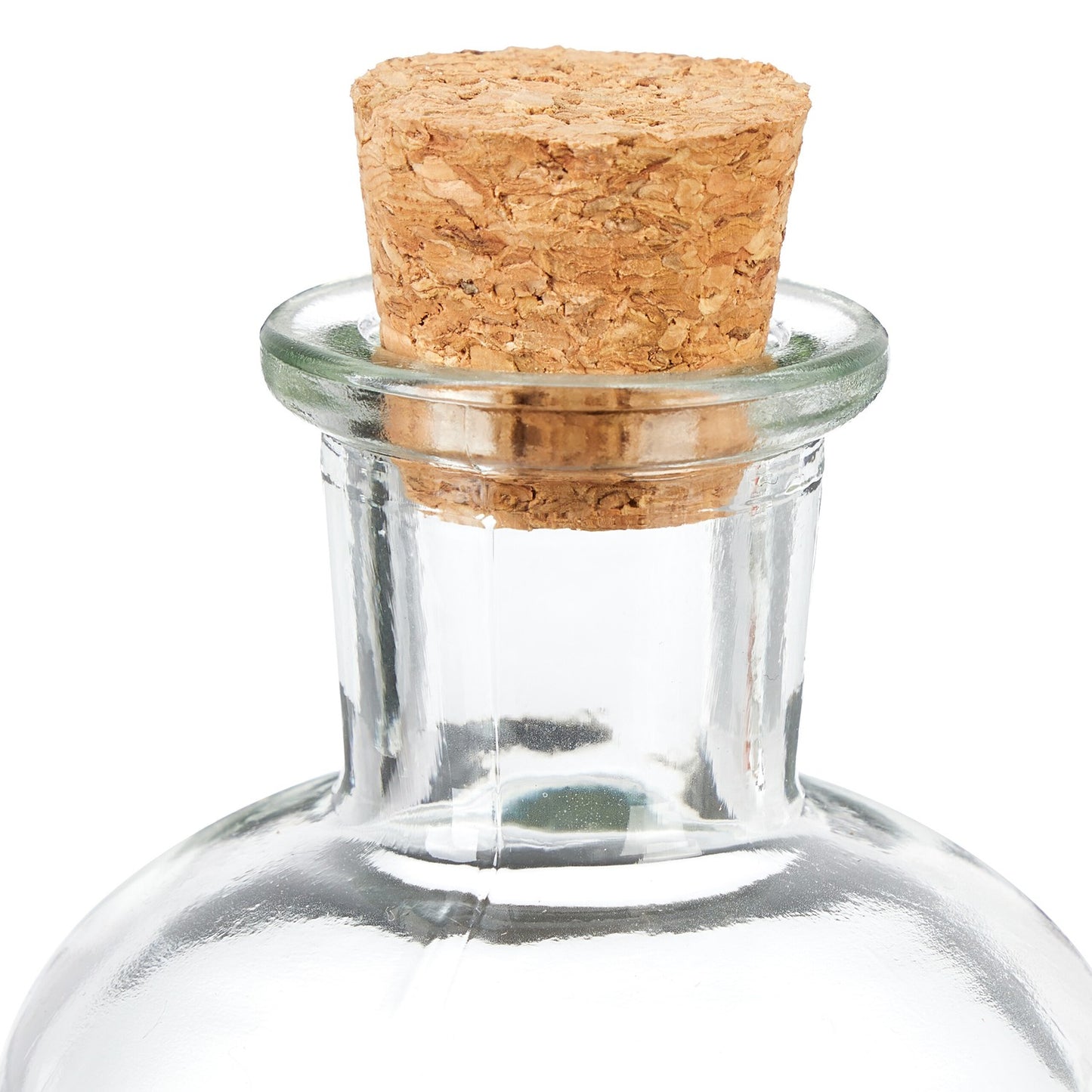 Decorative Glass Bottle Set with Cork Lids, 6-Pack