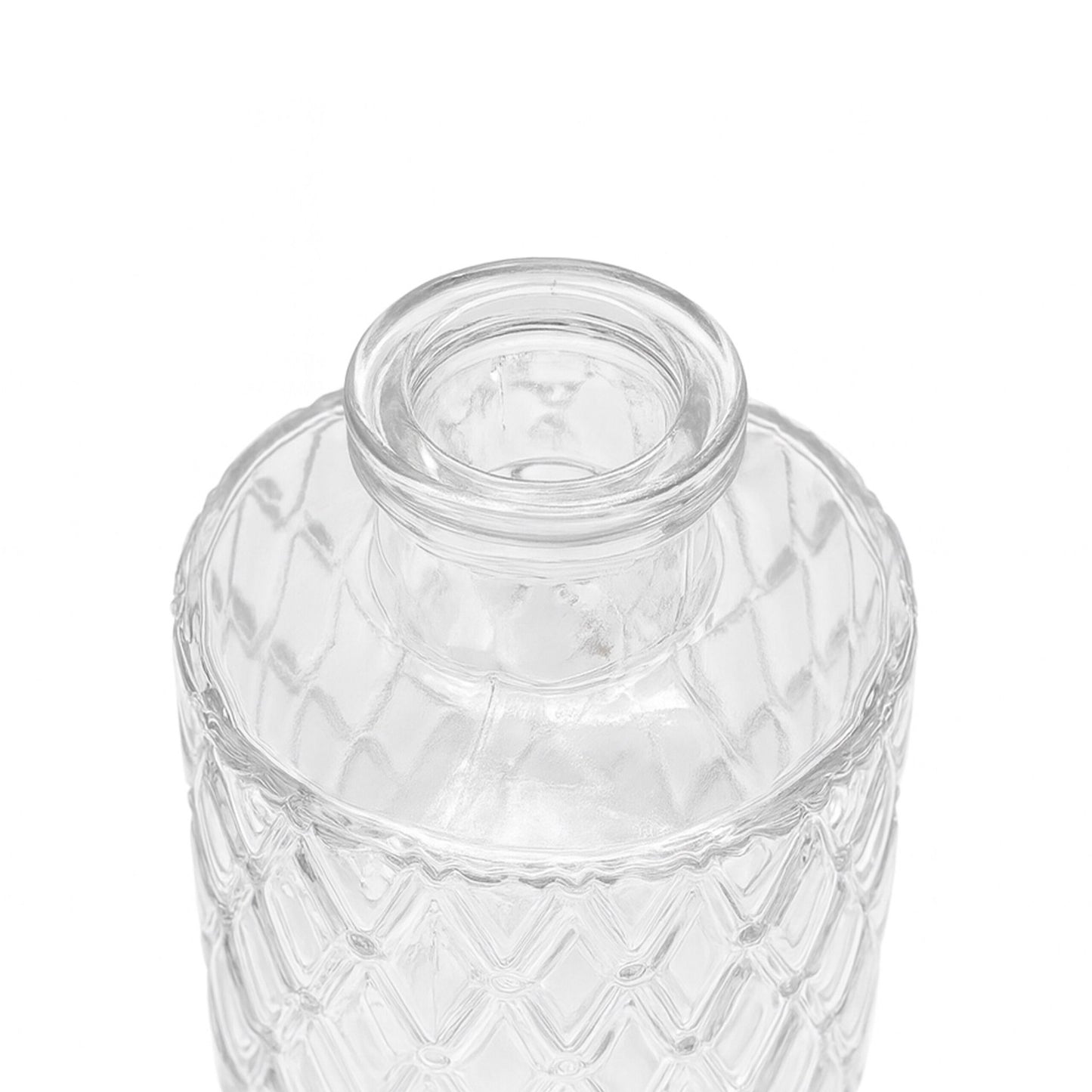 Decorative Glass Mini Vases Set of 6 – Textured Design