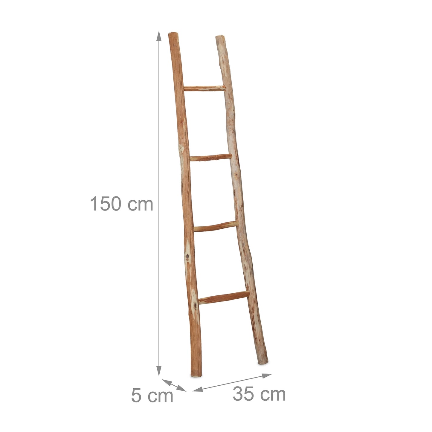 Decorative Ladder Chestnut Wood XXL
