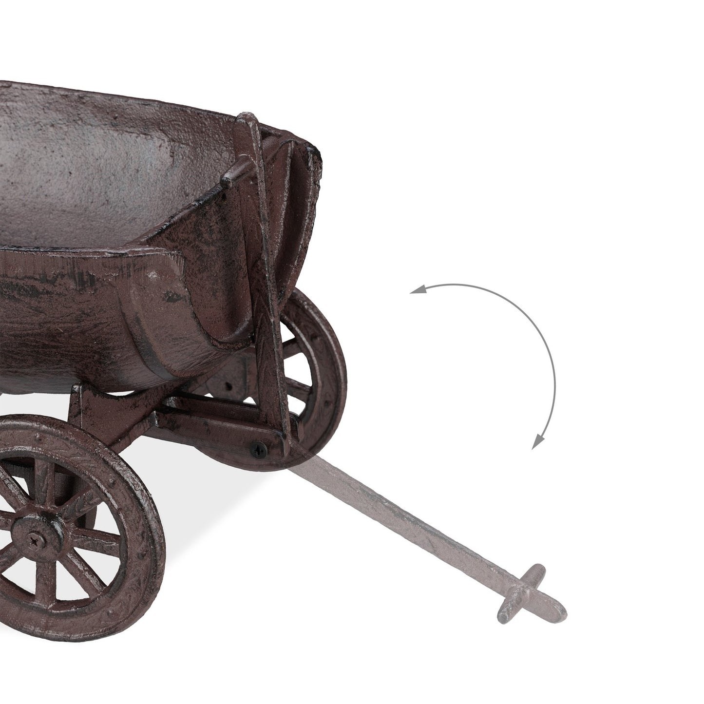 Decorative Planter Barrel on Handcart