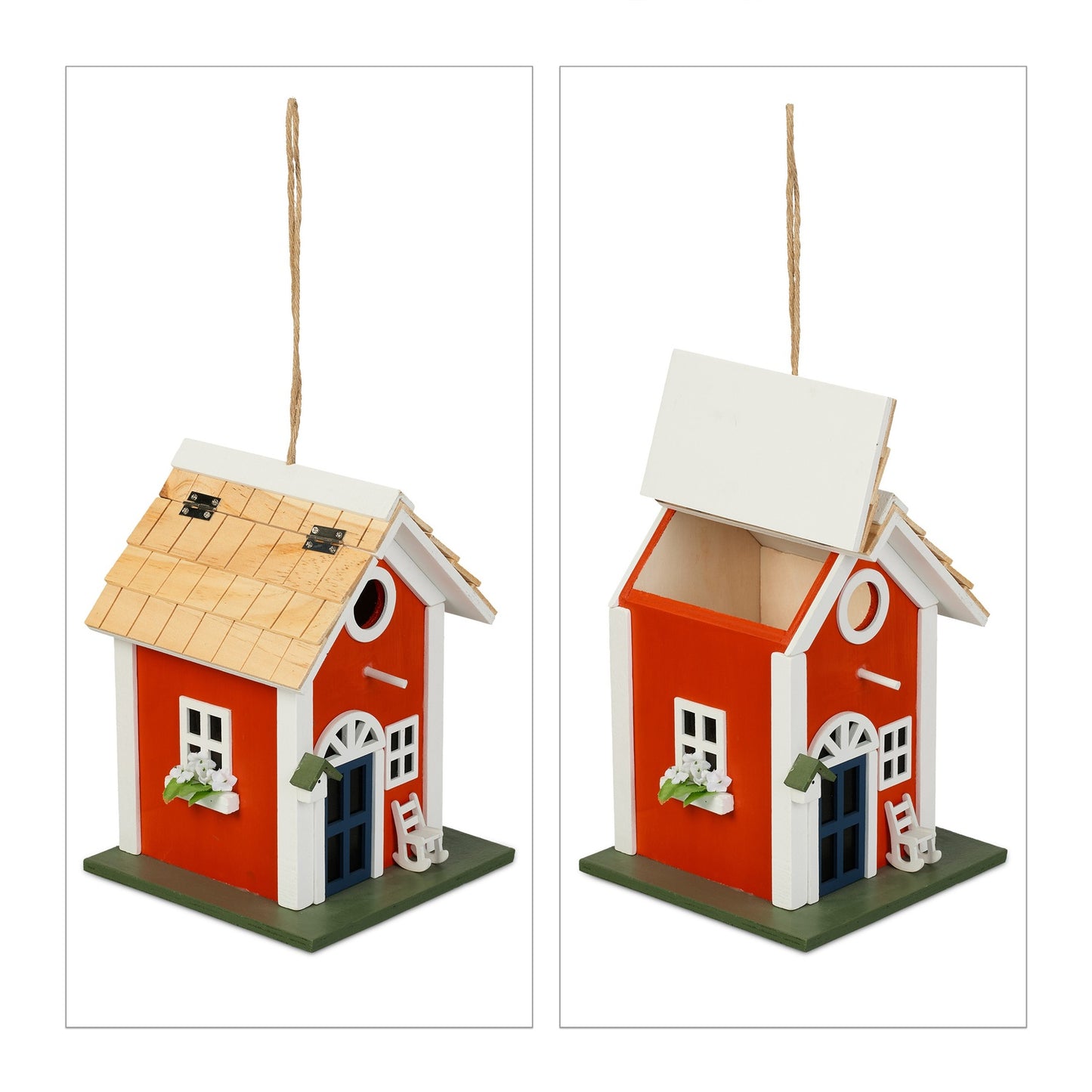 <p>This weatherproof birdhouse offers a cozy refuge for small birds while enhancing your garden's charm. Crafted from durable poplar and pine, it blends seamlessly into any outdoor setting.</p>

<ul>
<li>Enhance your garden with detailed country style des