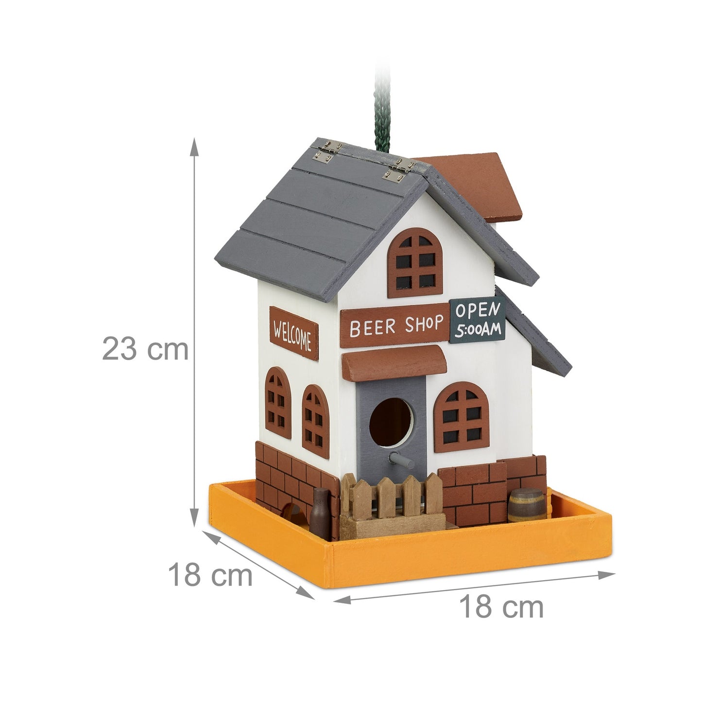 <p>Enhance your garden with this small bird feeder, designed to attract birds while adding charm to your outdoor space. Crafted from durable poplar and pine wood, it offers both beauty and functionality.</p>

<ul>
<li>Enjoy a detailed inn-style design tha