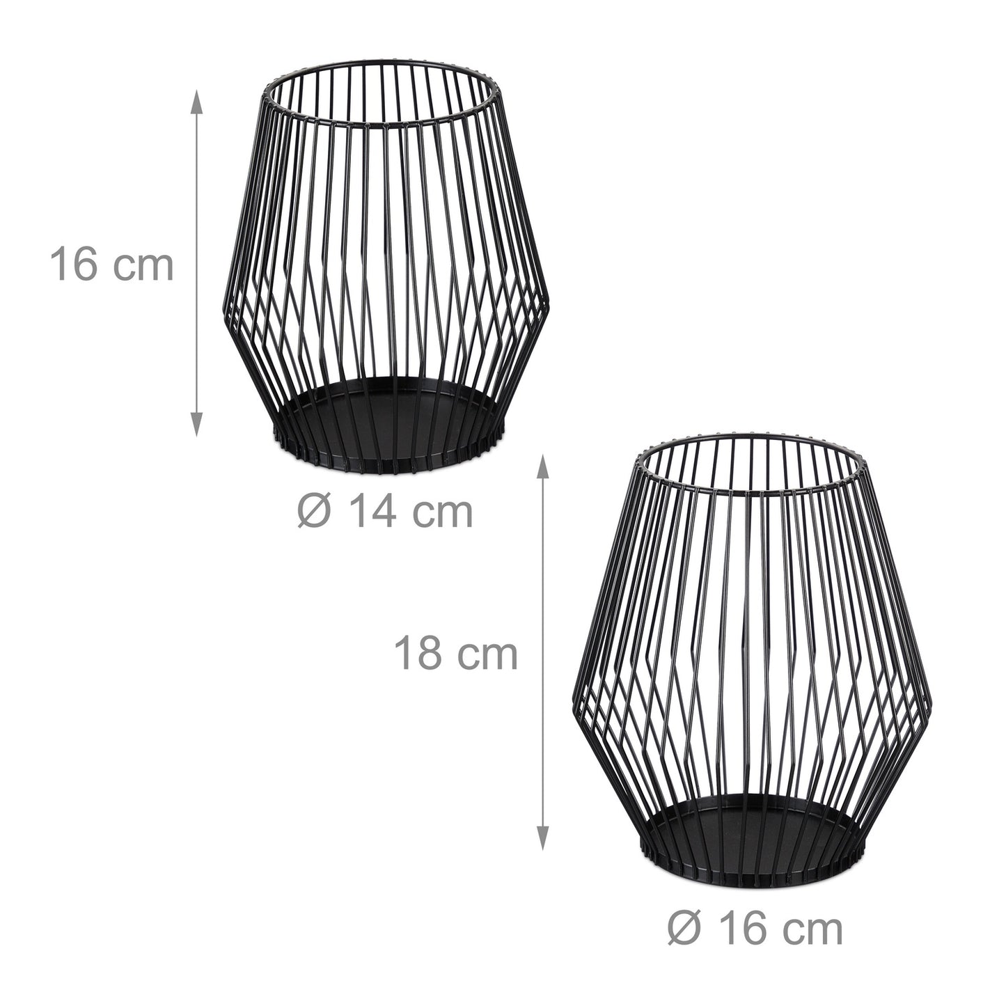 Decorative candlesticks, 2 pcs