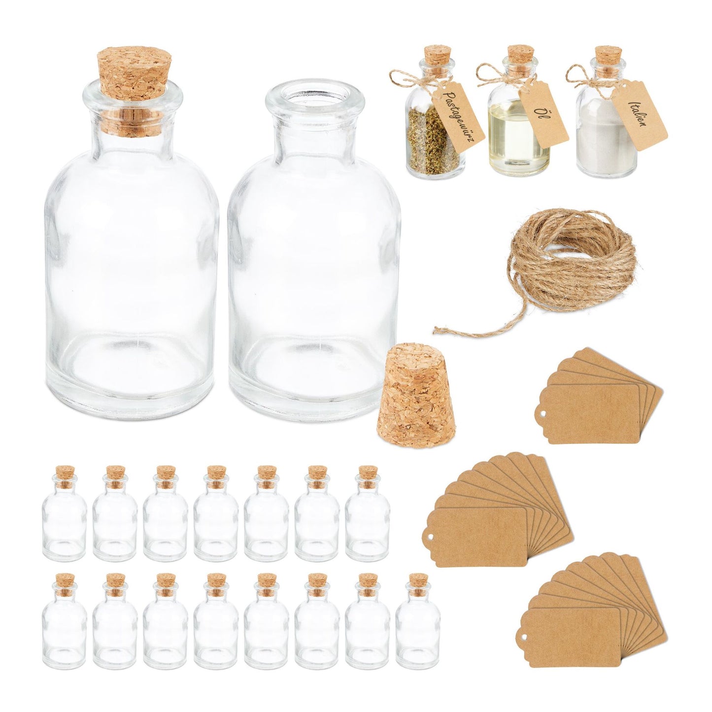 Decorative glass with cork