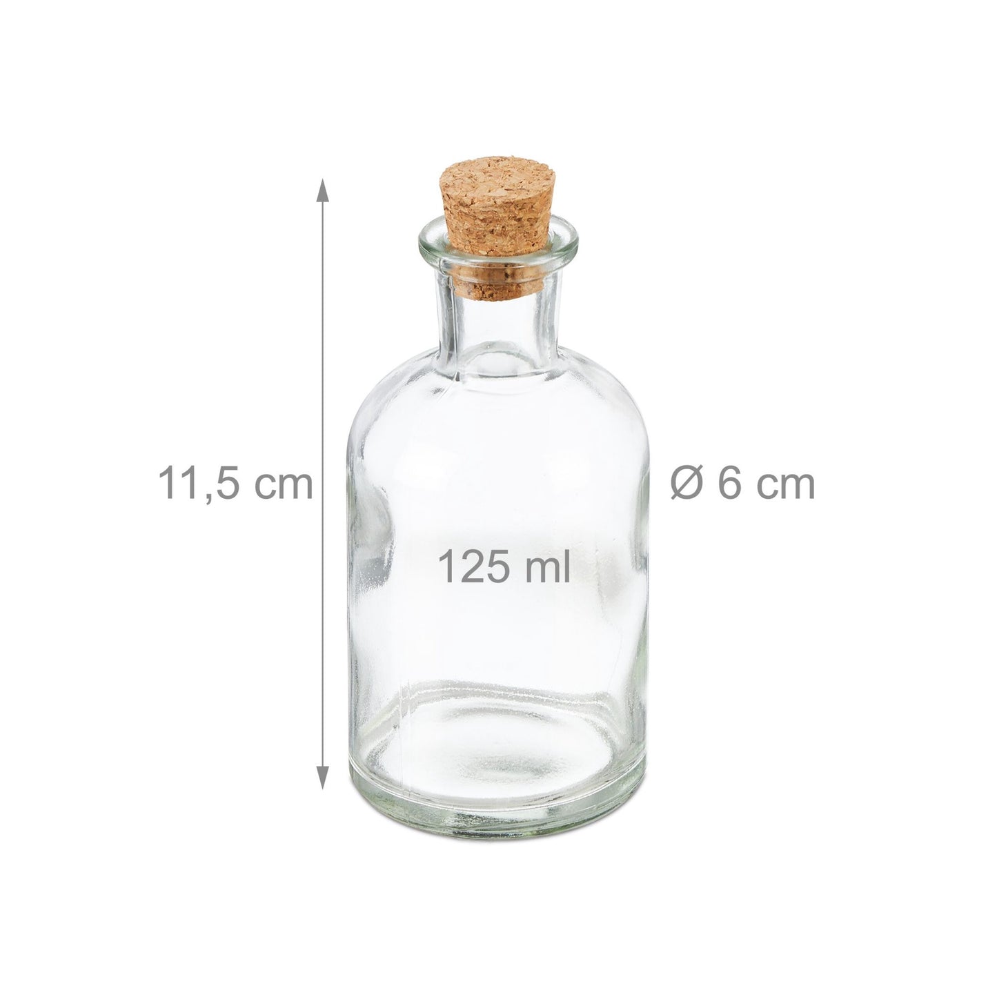 Decorative jars with cork lids