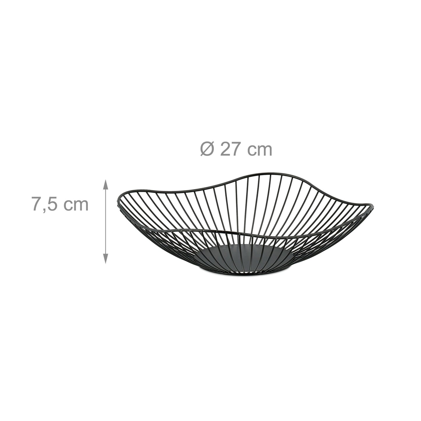 Decorative metal fruit bowl