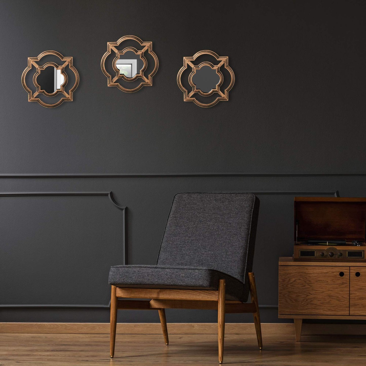 Decorative mirror set of 3
