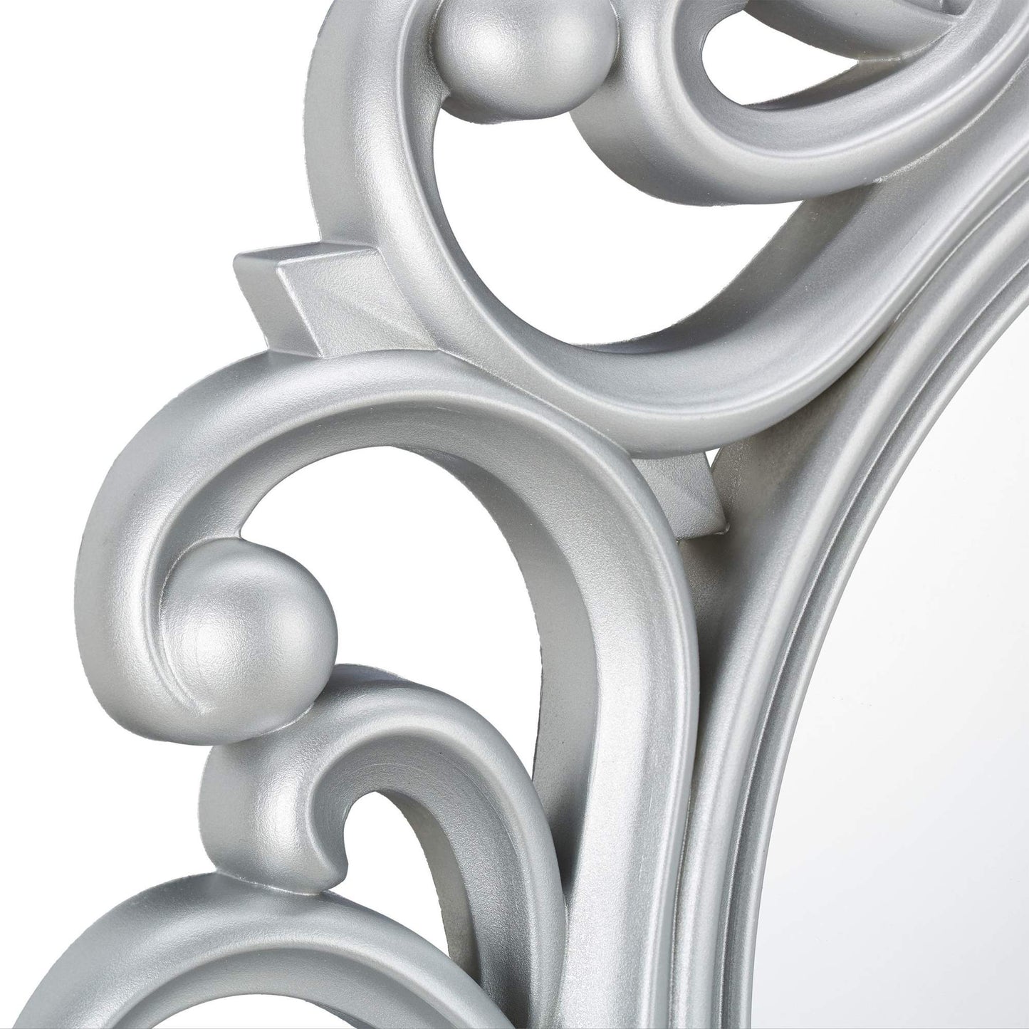 Decorative round wall mirror
