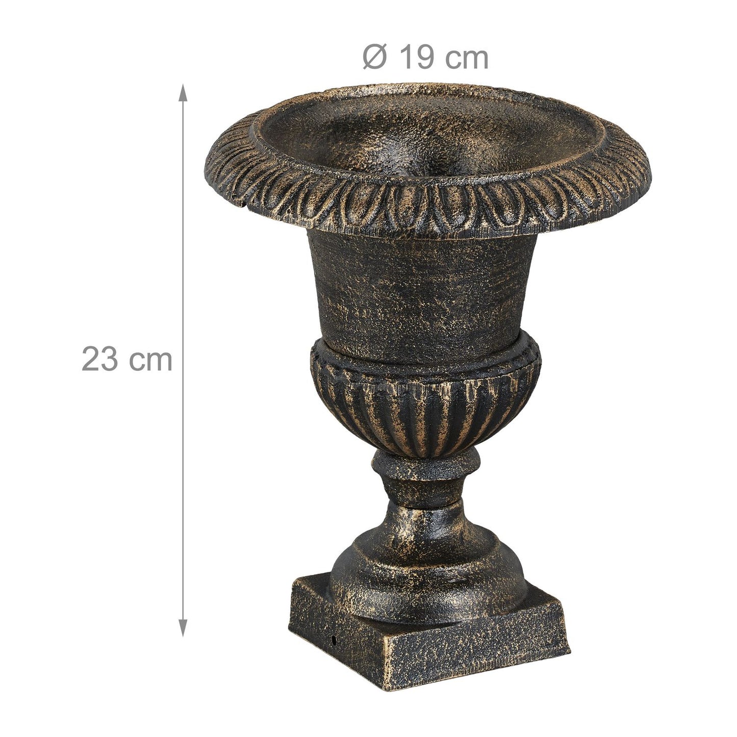 Decorative vase in cast iron