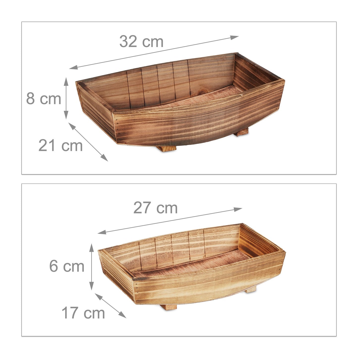 Decorative wooden bowl - set of 2