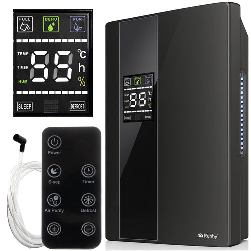 Dehumidifier & Air Purifier, 2-in-1, 2000ml Tank, Quiet
