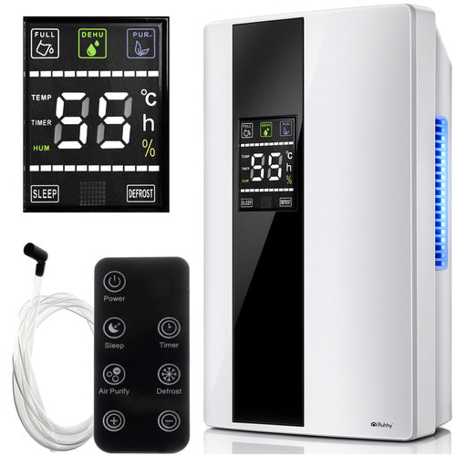 Dehumidifier & Air Purifier, 2-in-1, 2000ml Tank, Quiet