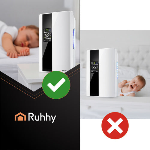 Dehumidifier & Air Purifier, 2-in-1, 2000ml Tank, Quiet
