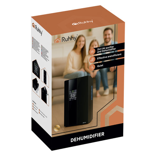 Dehumidifier & Air Purifier, 2-in-1, 2000ml Tank, Quiet