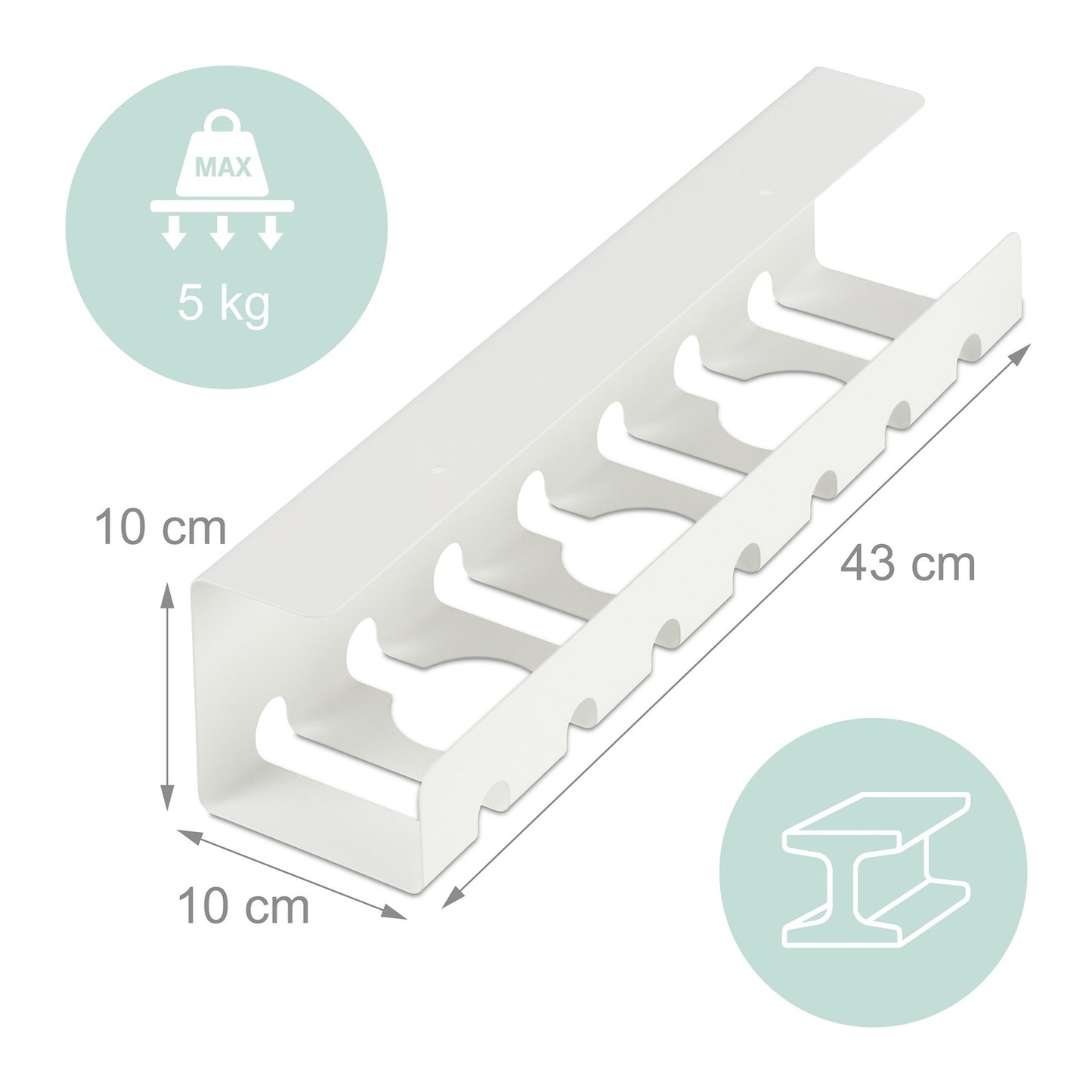 Desk Cable Trays Set – Steel Cable Management for PC/TV