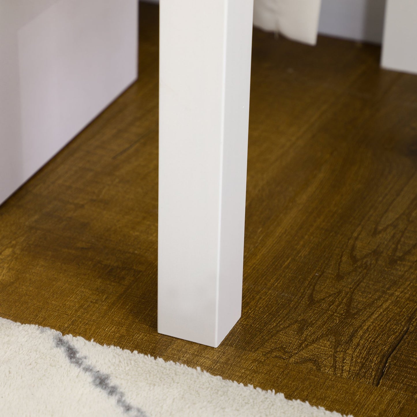 Computer table with drawers and cork top - White