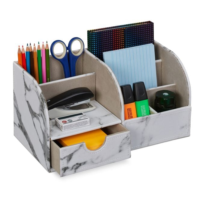 Desk Organiser Marble Look