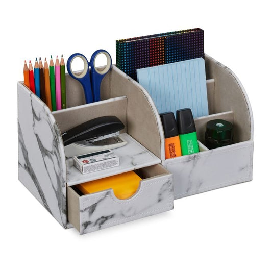 Desk Organiser Marble Look