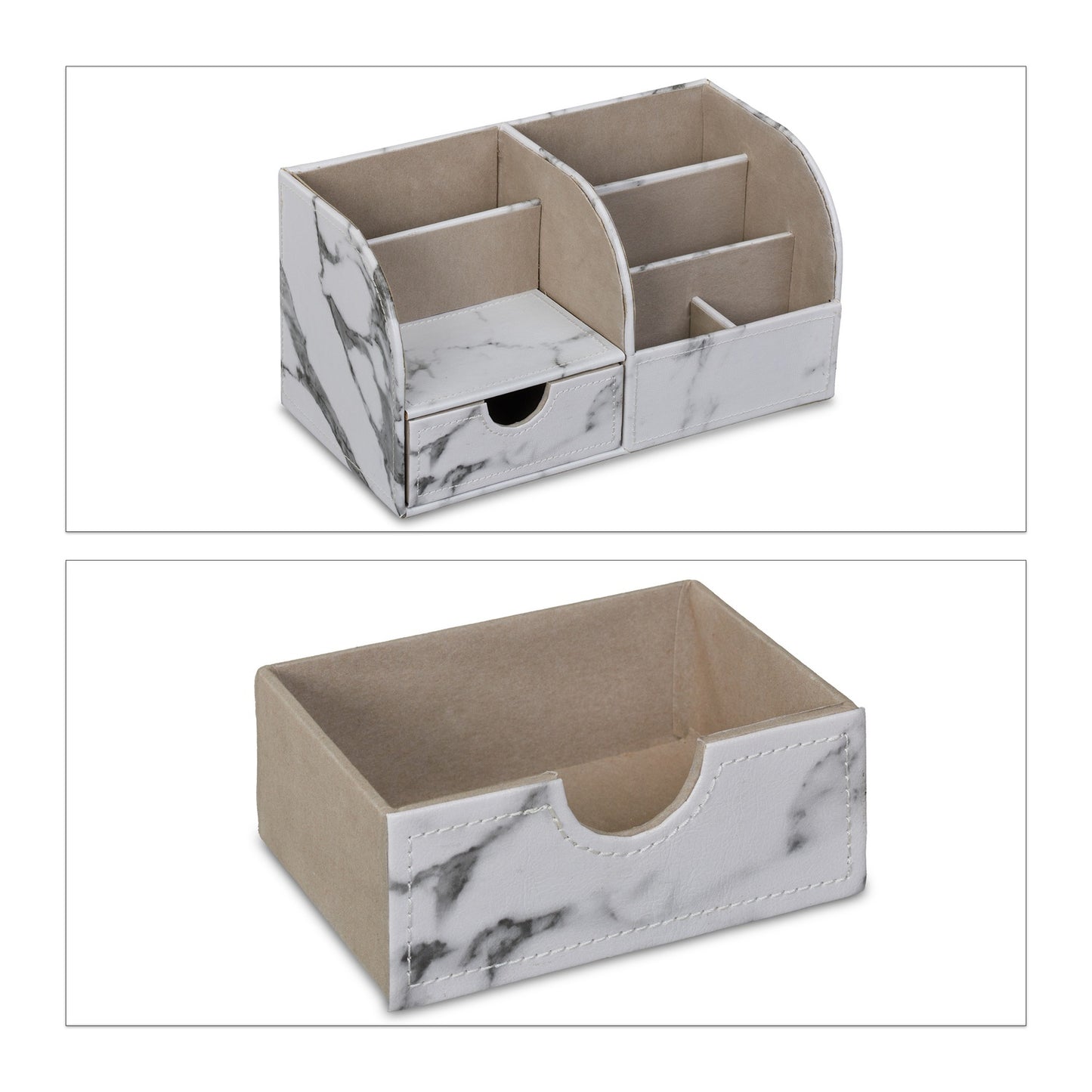 Desk Organiser Marble Look