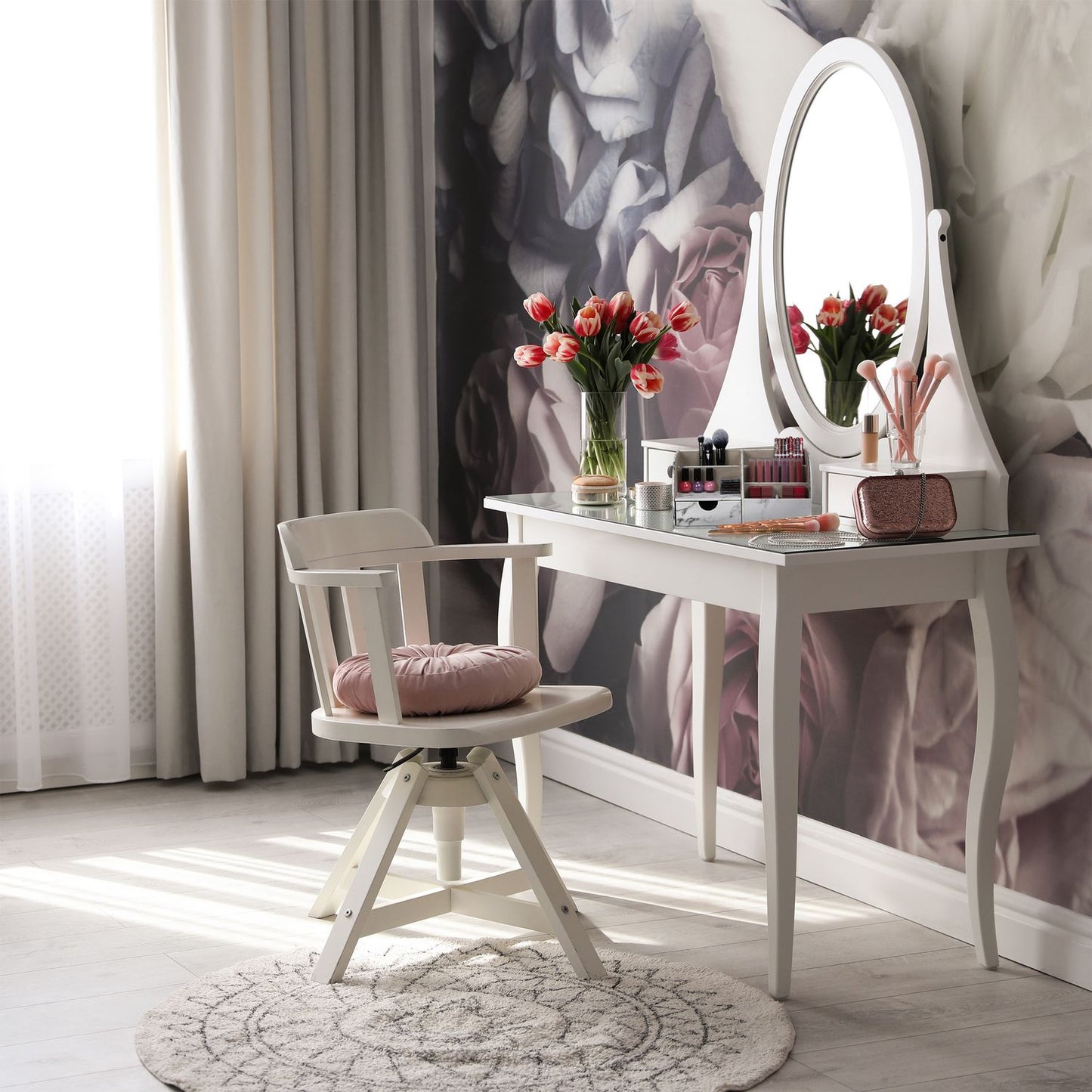Desk Organiser Marble Look