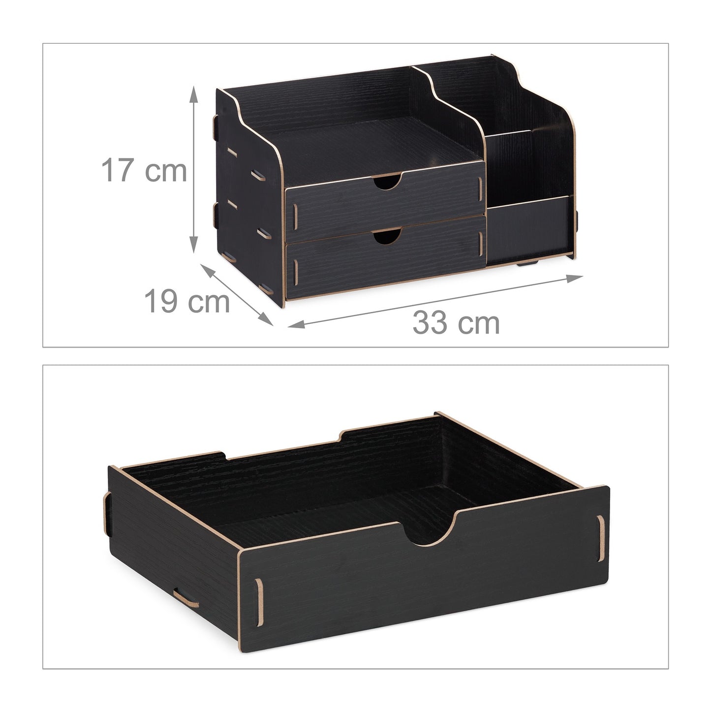 <p>Enhance your workspace with this efficient desk organiser, featuring a smart plug-in system for effortless assembly. Perfect for home or office, it keeps essentials organized and easily accessible.</p>

<ul>
<li>Assemble swiftly with a user-friendly pl
