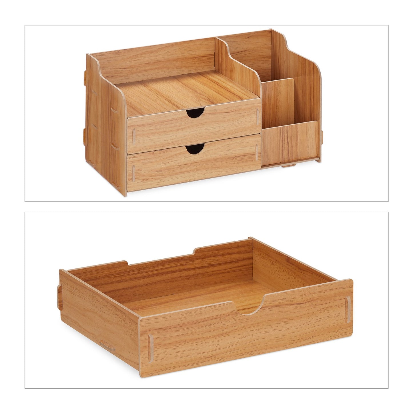 <p>Enhance productivity with this sleek desk organizer, perfect for home and office use. Its intuitive plug-in system ensures quick assembly, keeping essentials like pens and notes within easy reach.</p>

<ul>
<li>Assemble quickly with a user-friendly plu