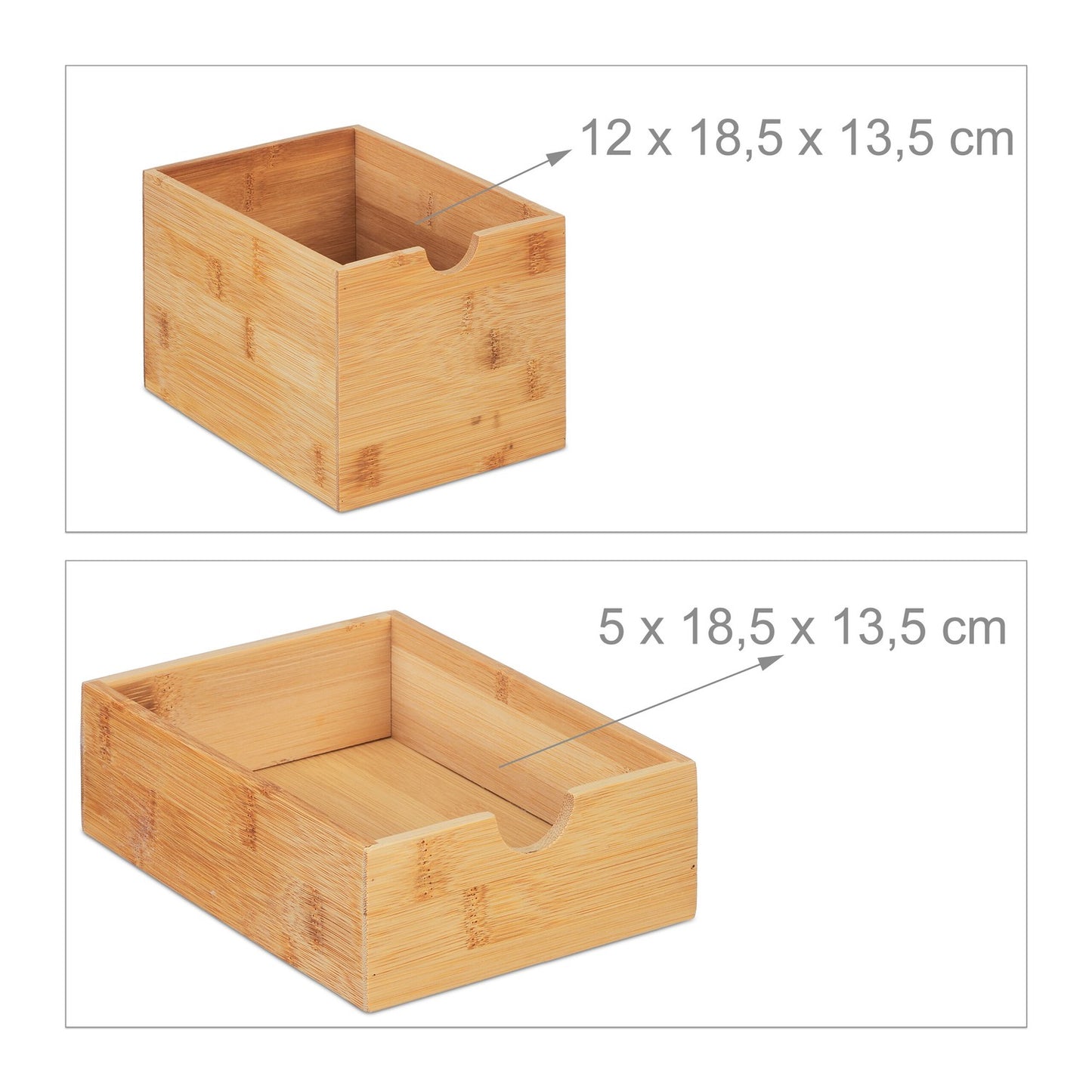Desk Organizer with 3 Drawers, Bamboo MDF