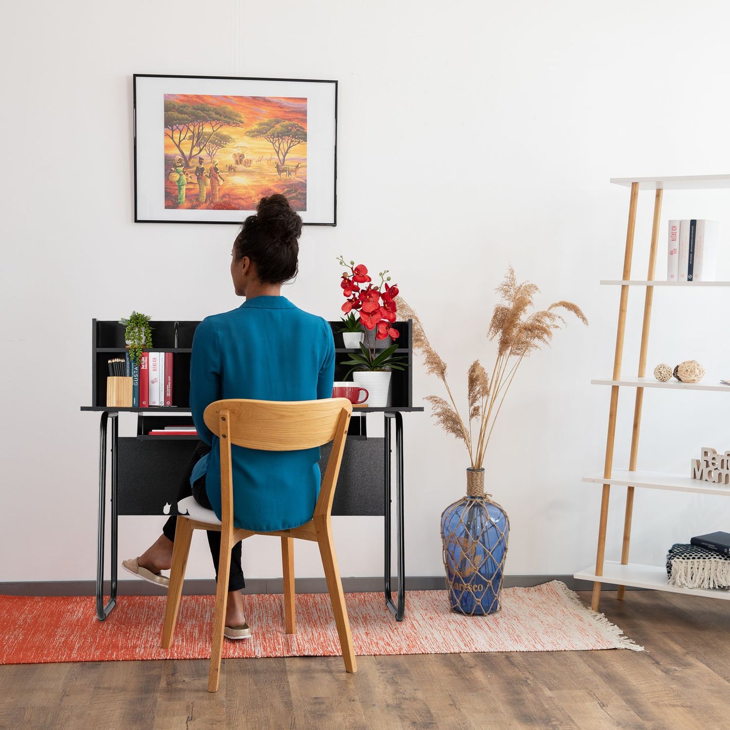 Desk With Shelving
