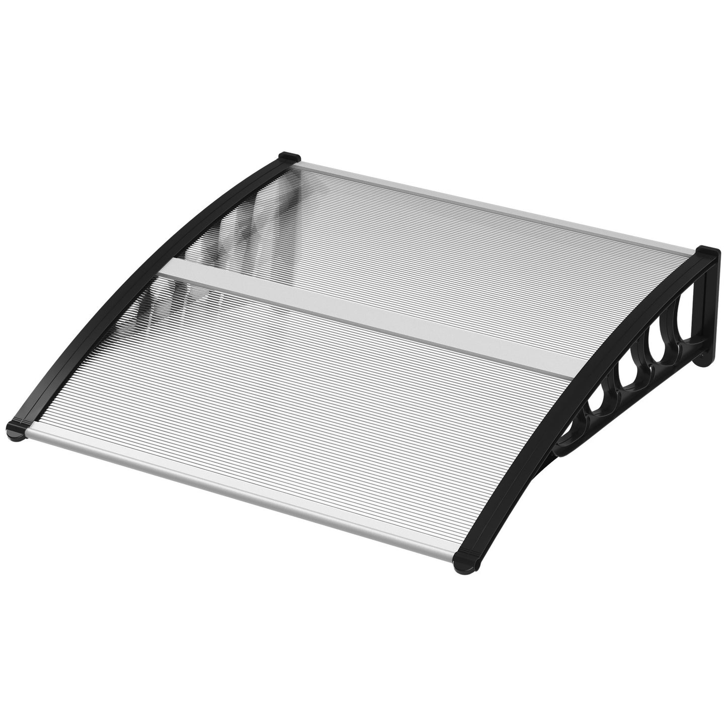 Front door aluminum canopy 103x96.5x27 cm, UV and rain protection