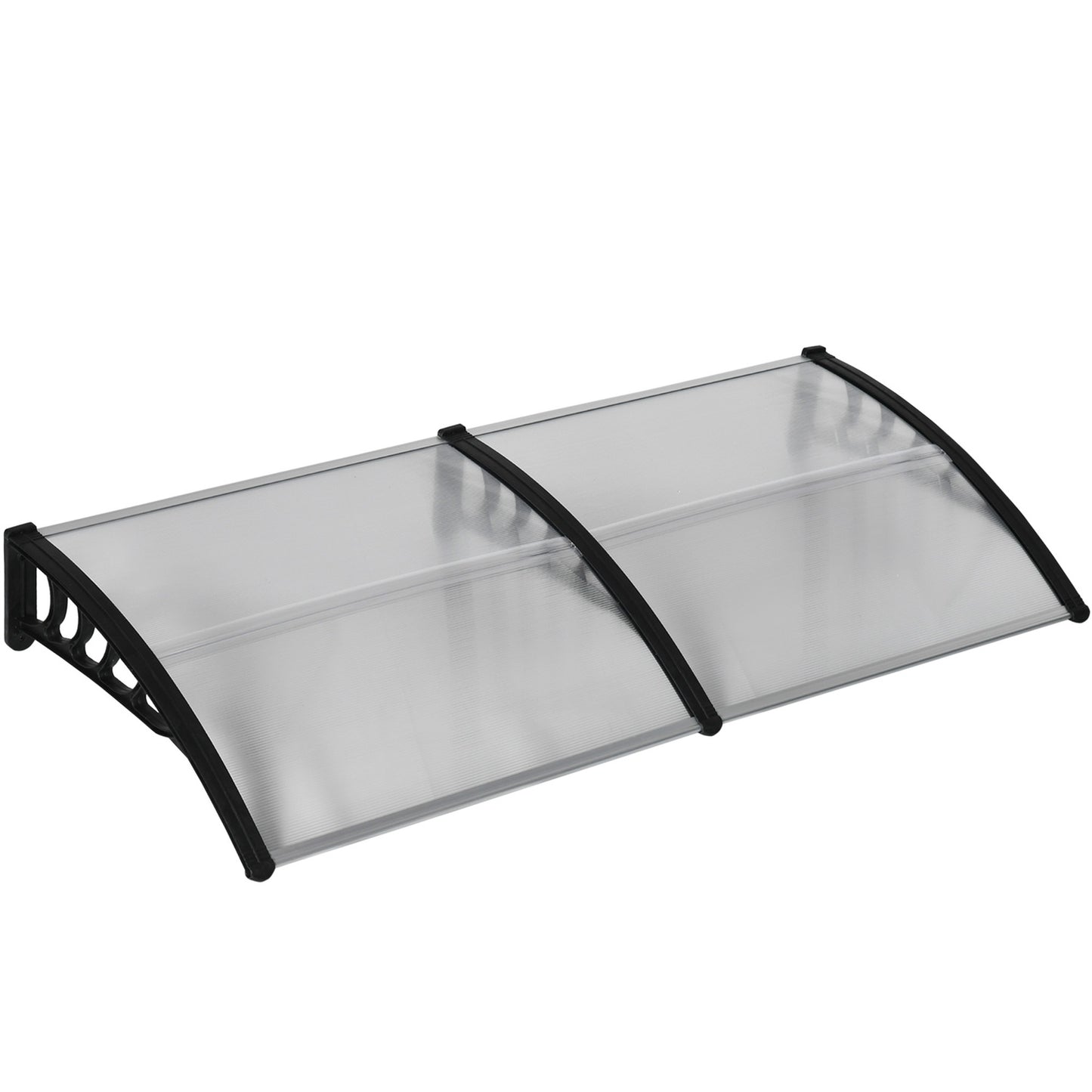 Aluminum outdoor roof with UV and rain protection, black