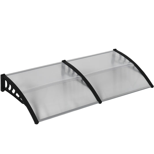 Aluminum outdoor roof with UV and rain protection, black