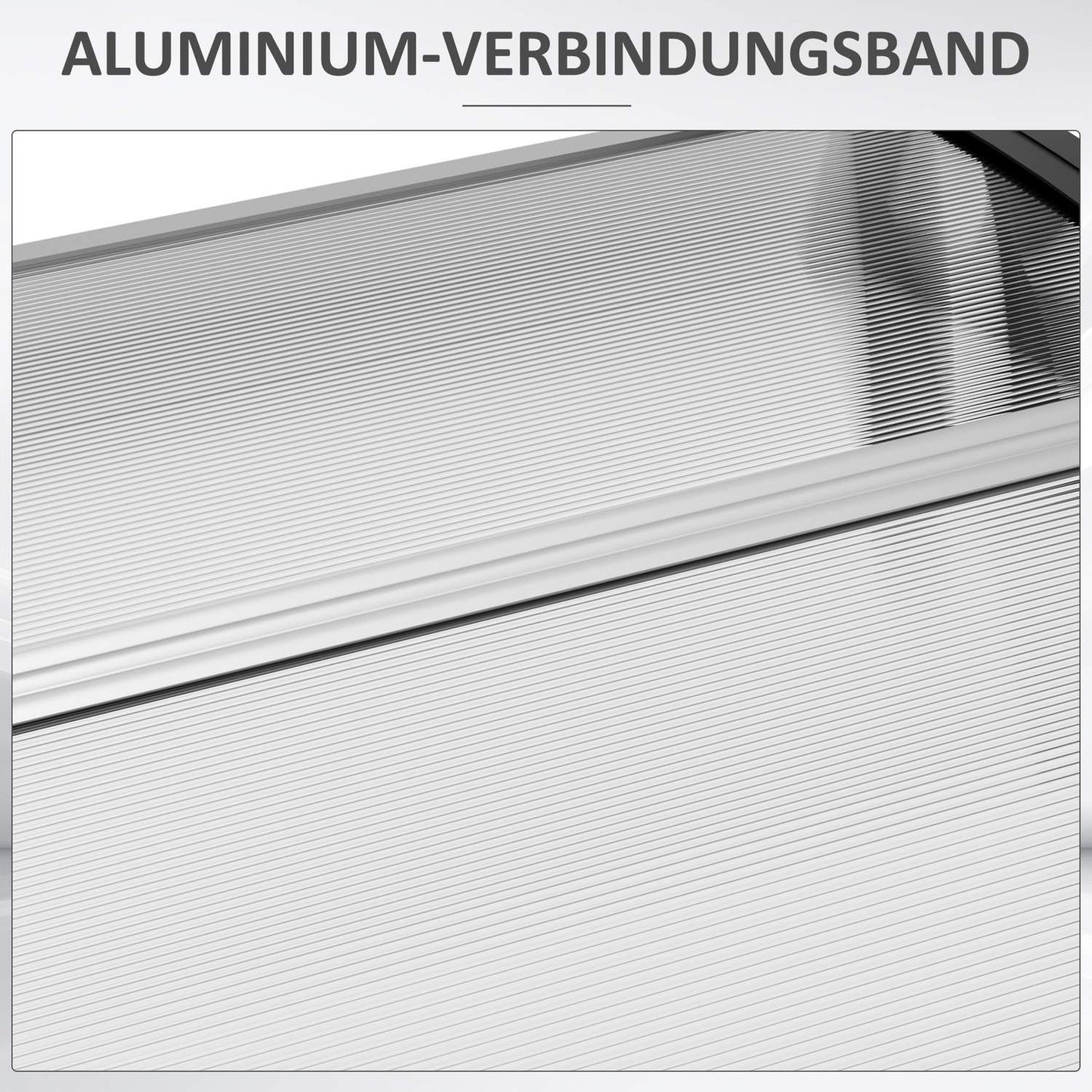 Aluminum outdoor roof with UV and rain protection, black