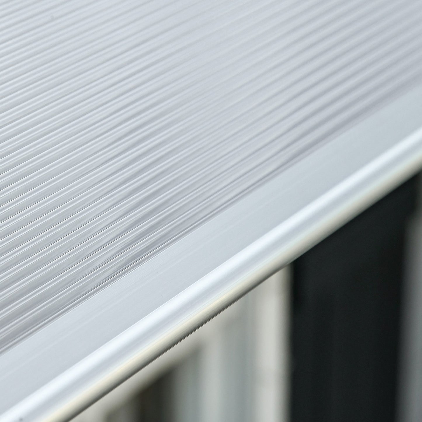 Aluminum outdoor roof with UV and rain protection, black