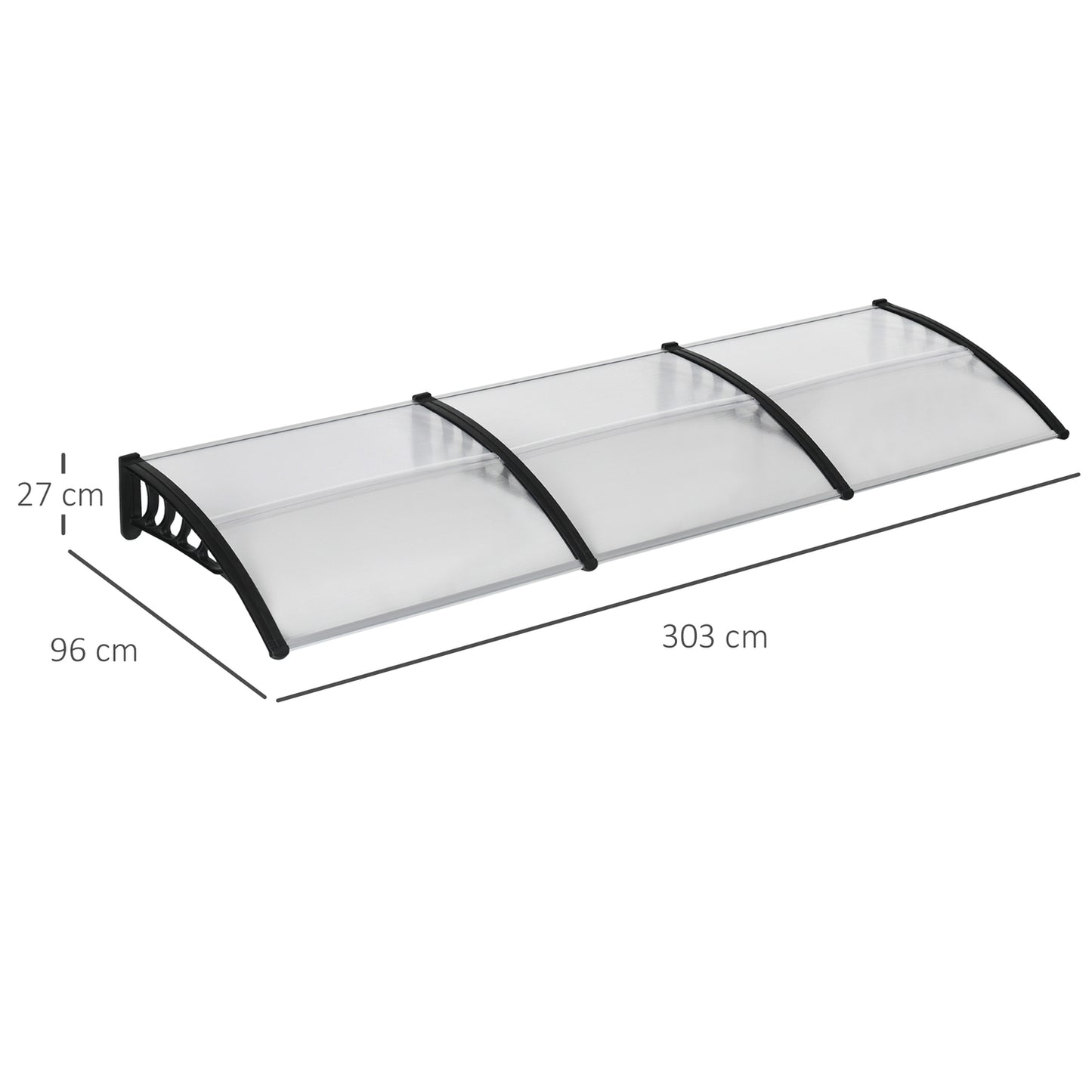 Exterior door in aluminium, UV and rain protection, black
