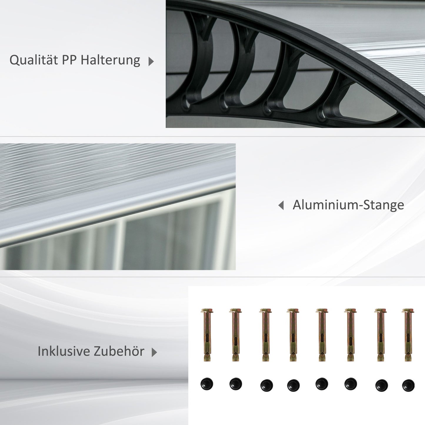 Exterior door in aluminium, UV and rain protection, black