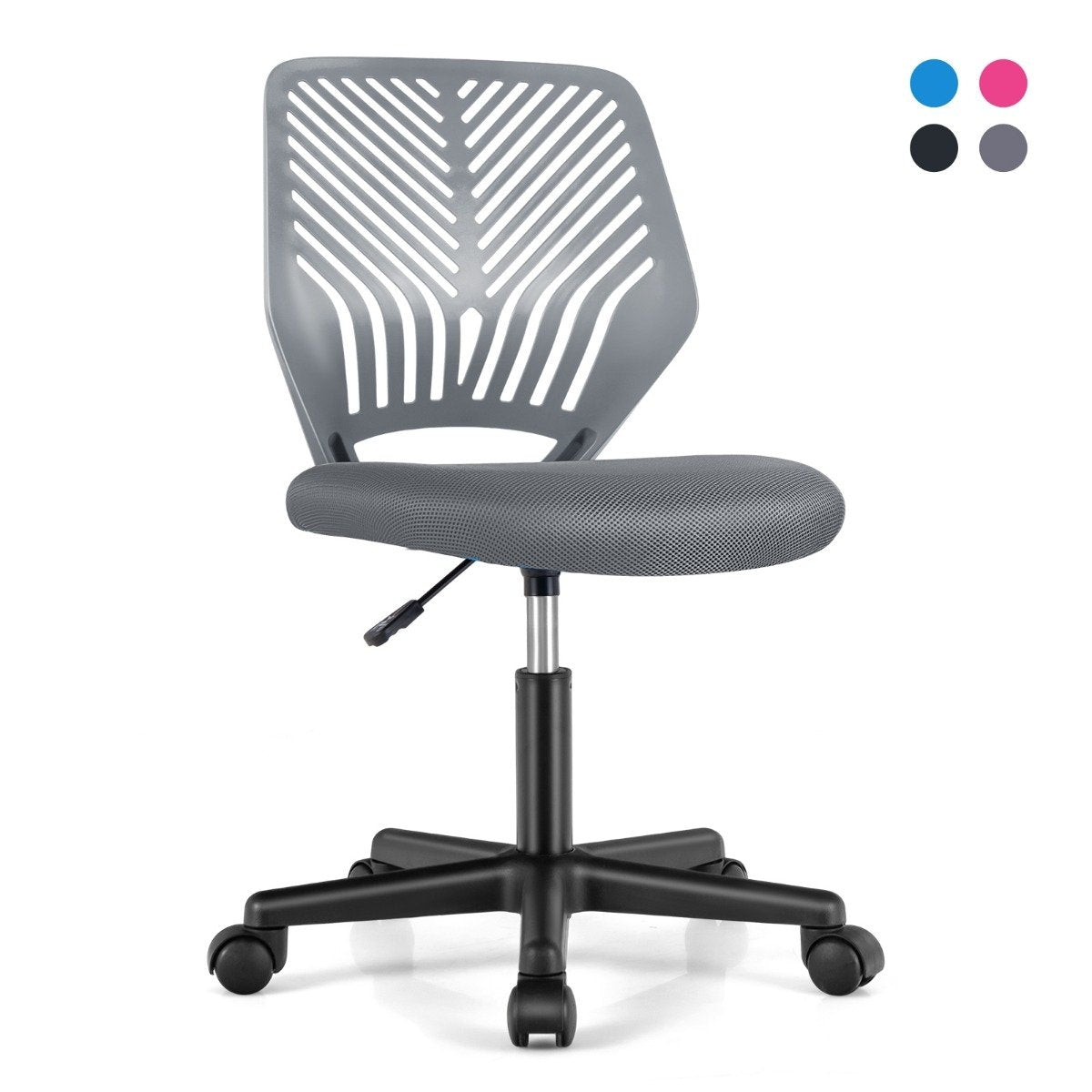Desk chair for children armless children's desk chair 54 x 54 x 77-89 cm gray
