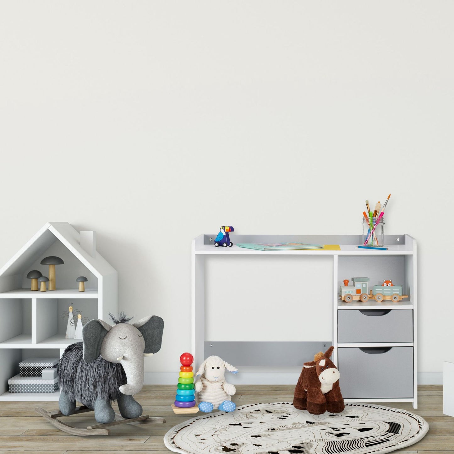 Desk for children with drawers