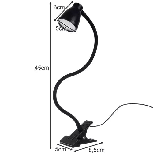 Desk lamp with a clip - black Izoxis 19454