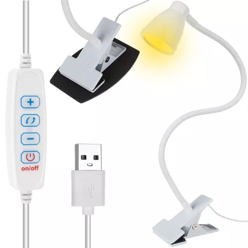 Desk lamp with a clip - white Izoxis 19455