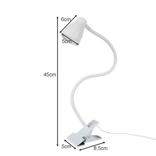 Desk lamp with a clip - white Izoxis 19455