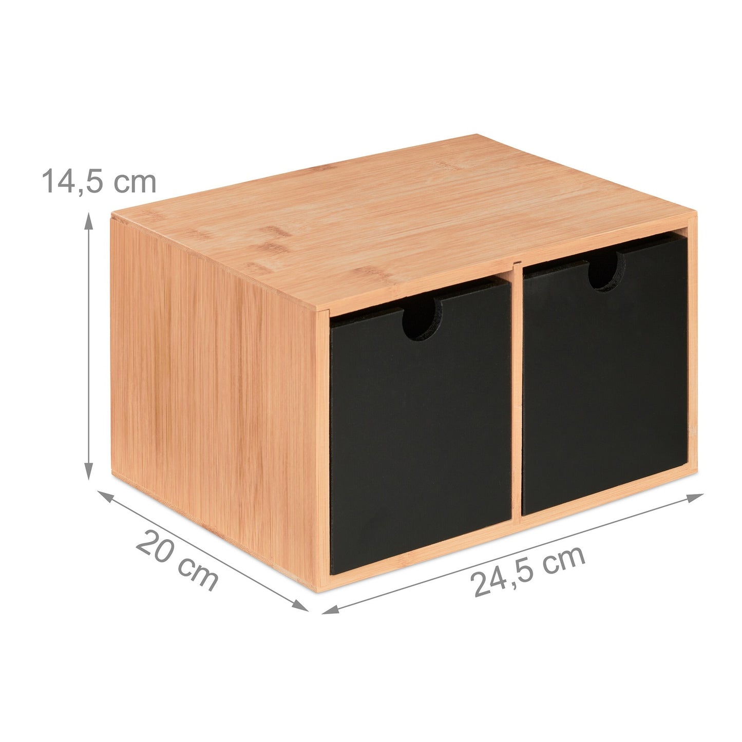 <p>Enhance your workspace with a bamboo office organizer, offering eco-friendly storage and a harmonious environment. This stylish organizer seamlessly integrates into any office, kitchen, or studio.</p>

<ul>
<li>Organize efficiently with two spacious dr