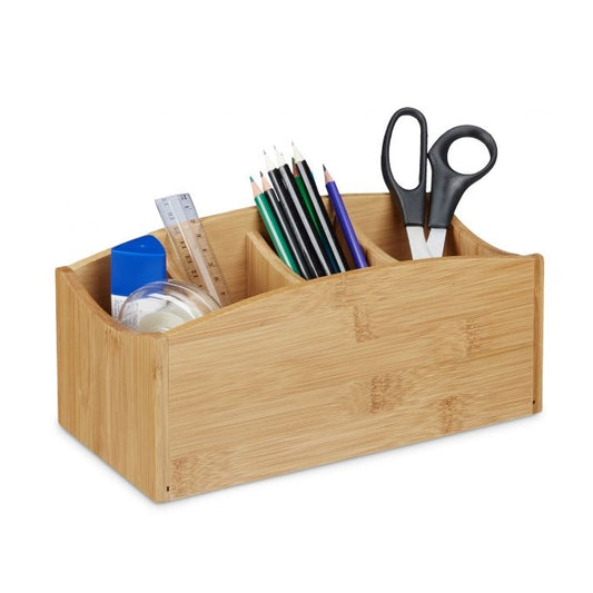 Desk organization in bamboo 4 compartments